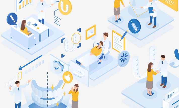 矯正治療の流れイメージイラスト